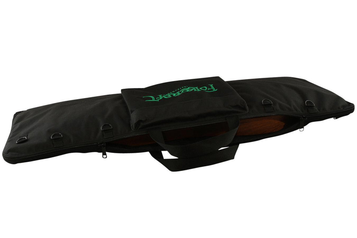 Dulcimer Carrying Case For Folkcraft® Double Neck Dulcimers, Black-Folkcraft Instruments Dulcimer Case Bag