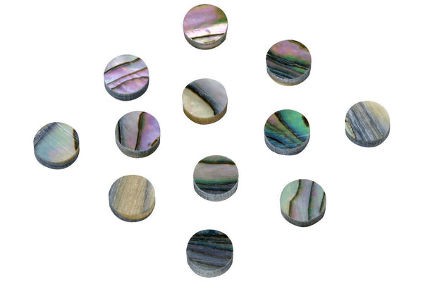 Folkcraft® Abalone Shell Position Dots, 4 Millimeter, Pack Of Twelve-Folkcraft Instruments