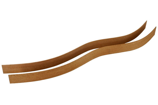 Folkcraft® African Mahogany Side Set, Hourglass Bend, Bookmatched, 32” x 1 3/4” x 1/10”-Folkcraft Instruments