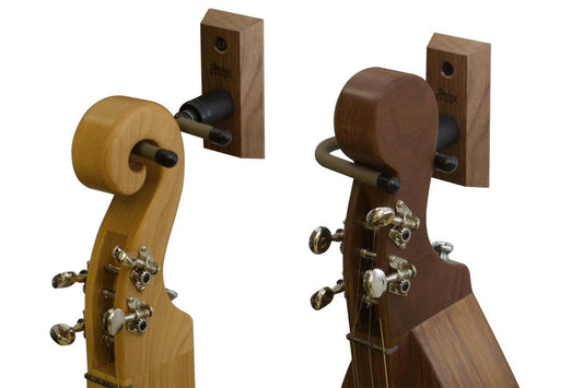 Folkcraft® Black Walnut Dulcimer Hanger (Scroll Head), Wall Mount-Folkcraft Instruments