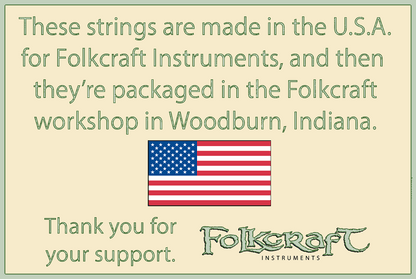 Folkcraft® Bronze Wound Strings, Loop Ends, Pack Of Twelve, .050-Folkcraft Instruments