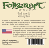 Folkcraft® LAP-JO String Set, 3 Strings, Loop End (.012" .015" .026"SS)-Folkcraft Instruments