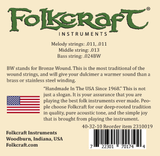 Folkcraft® Mountain Dulcimer String Set, Ball Ends (.011" .011" .013" .024"BW)-Folkcraft Instruments