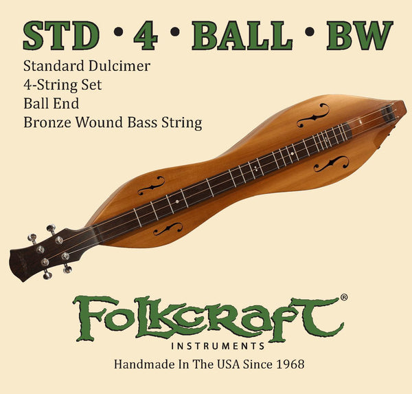 Folkcraft® Mountain Dulcimer String Set, Six String, Loop Ends 