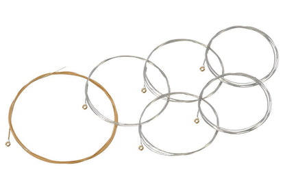 Folkcraft® Mountain Dulcimer String Set, Six String, Ball Ends (.011" .011" .013" .013" .024"BW .011")-Folkcraft Instruments