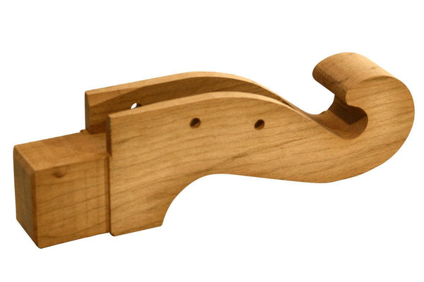 Folkcraft® Northern Cherry Scroll Head, Teardrop, For 1 1/2” Wide Fretboard-Folkcraft Instruments