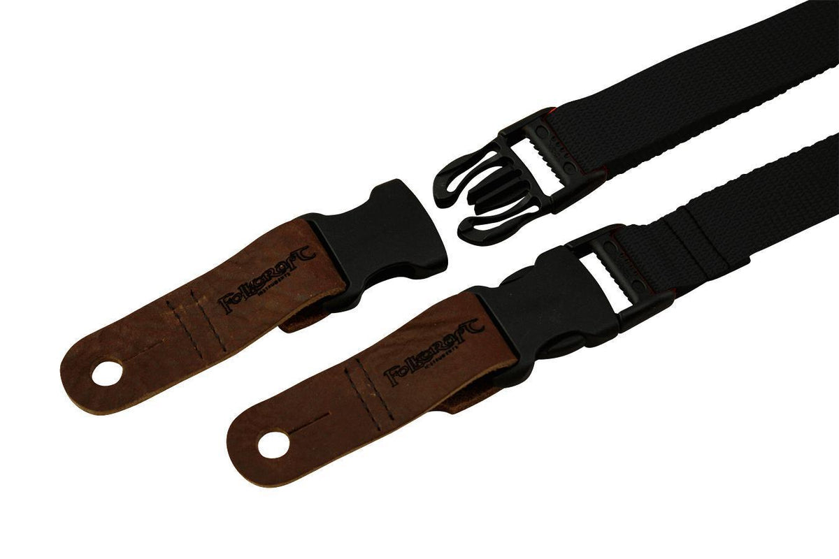 Folkcraft® Quick-Release 1" Wide Dulcimer/Ukulele Strap, Black-Folkcraft Instruments