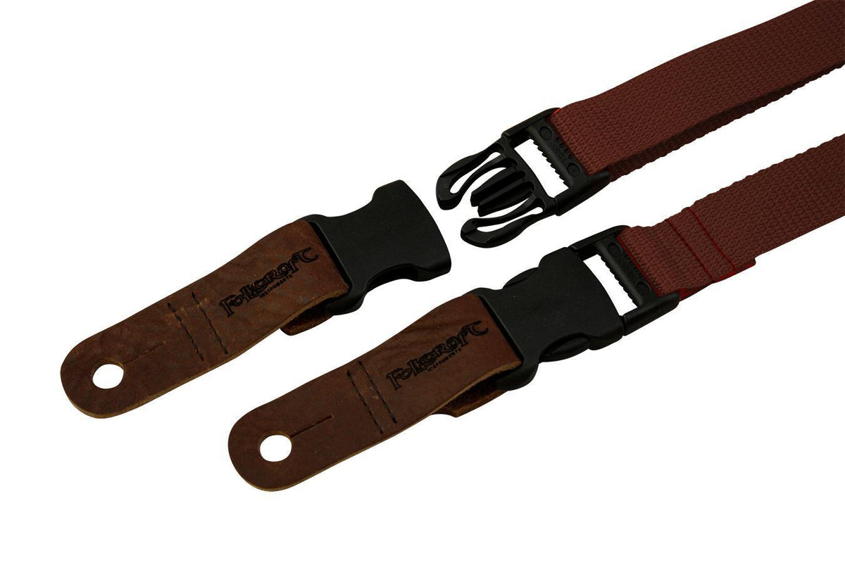 Folkcraft® Quick-Release 1" Wide Dulcimer/Ukulele Strap, Brown-Folkcraft Instruments