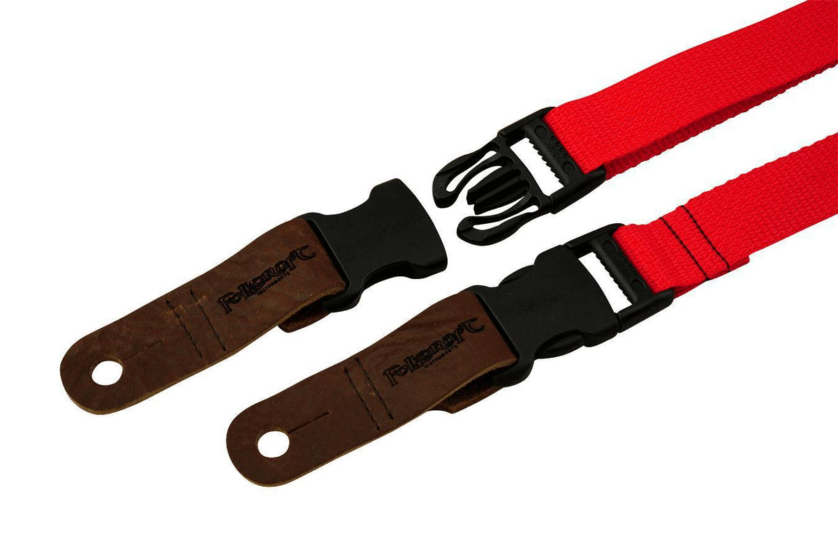Folkcraft® Quick-Release 1" Wide Dulcimer/Ukulele Strap, Red-Folkcraft Instruments