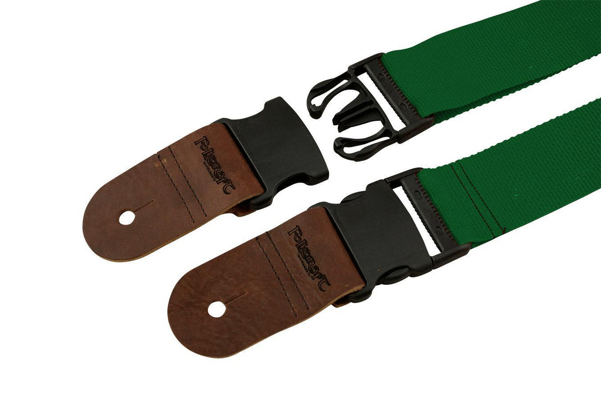 Folkcraft® Quick-Release 2" Wide Dulcimer/Ukulele Strap, Green-Folkcraft Instruments