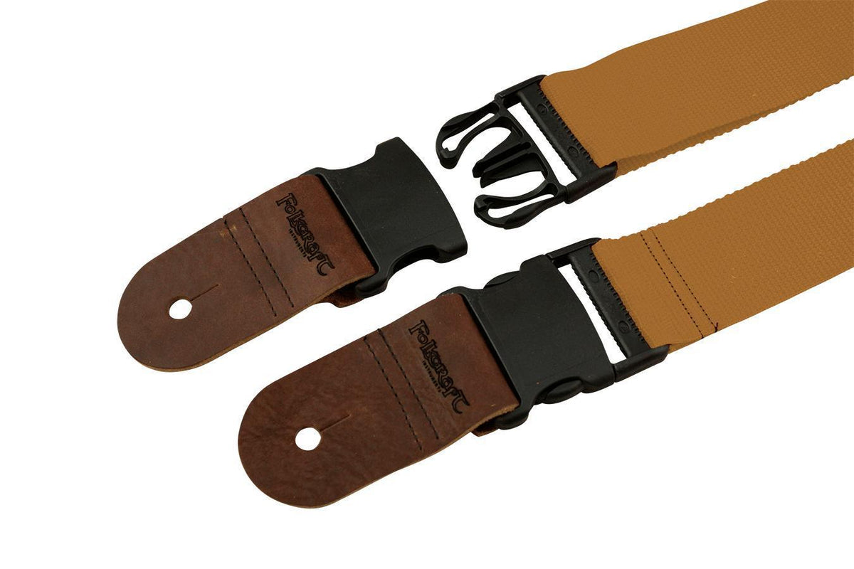 Folkcraft® Quick-Release 2" Wide Dulcimer/Ukulele Strap, Tan-Folkcraft Instruments