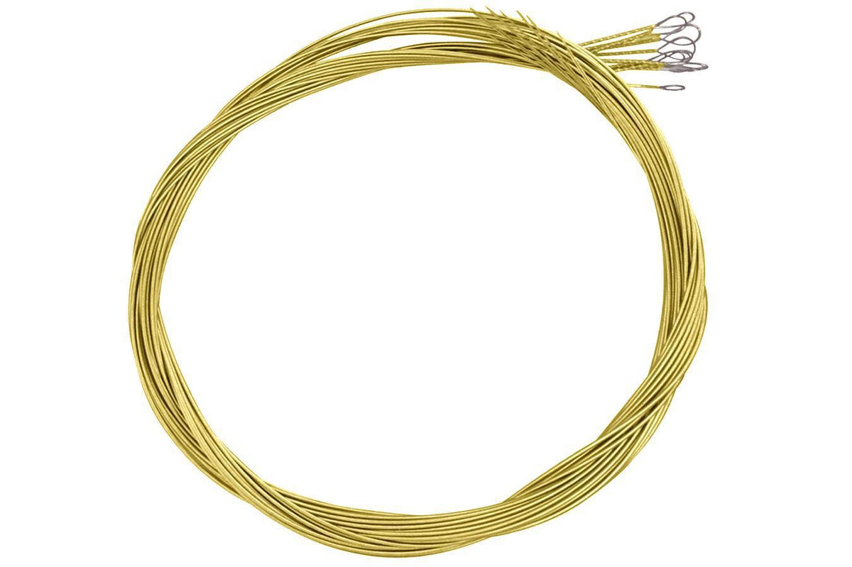 Folkcraft® Roller-Wound Brass Strings, Loop Ends, Pack Of Twelve, .022-Folkcraft Instruments