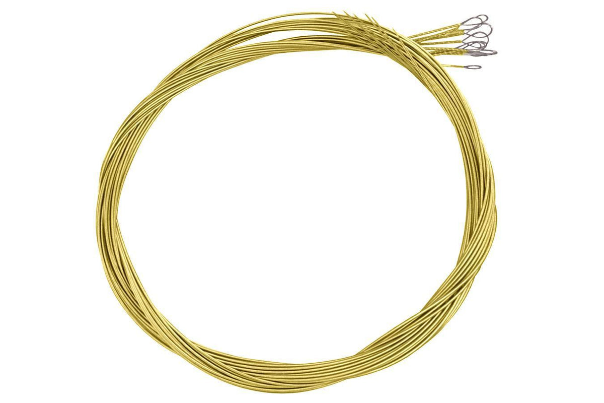Folkcraft® Roller-Wound Brass Strings, Loop Ends, Pack Of Twelve, .024-Folkcraft Instruments