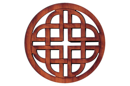 Folkcraft® Rosette, Modern Celtic Shield, Padauk, 1 1/2" Diameter-Folkcraft Instruments