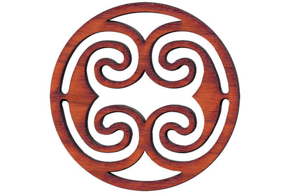 Folkcraft® Rosette, Ocean Waves, Padauk, 1 1/2" Diameter-Folkcraft Instruments