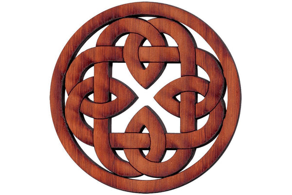 Folkcraft® Rosette, Shield Cross Chain, Padauk, 1 1/2" Diameter-Folkcraft Instruments