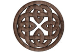 Folkcraft® Rosette, Shield Cross Chain, Walnut, 2 3/16" Diameter-Folkcraft Instruments