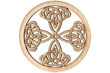 Folkcraft® Rosette, Tight Pattern Shield Cross, Maple, 2 3/16" Diameter-Folkcraft Instruments