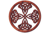 Folkcraft® Rosette, Tight Pattern Shield Cross, Padauk, 1 1/2" Diameter-Folkcraft Instruments