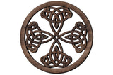 Folkcraft® Rosette, Tight Pattern Shield Cross, Walnut, 2 3/16" Diameter-Folkcraft Instruments