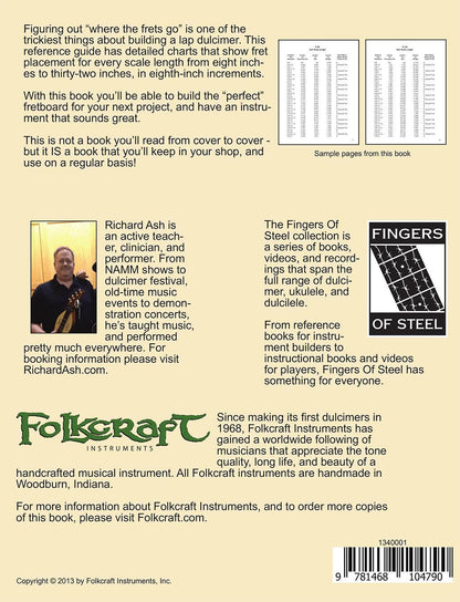 Fret Position Reference Guide For Mountain Dulcimer, Hurdy Gurdy, And Other Diatonic Instruments-Folkcraft Instruments