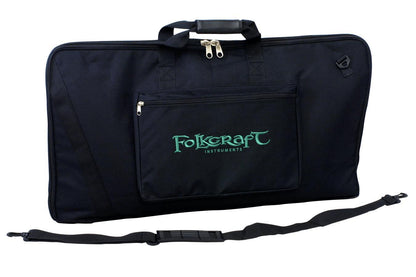 Kantele Carrying Case, Black Nylon, Embroidered With Folkcraft® Logo, Black-Folkcraft Instruments Dulcimer Case Bag
