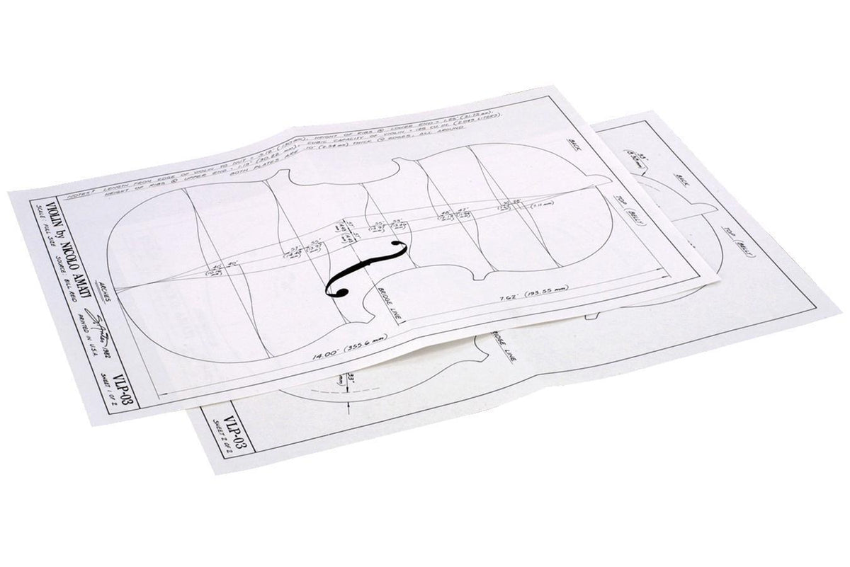 Nicolo Amati Violin Body Plan-Folkcraft Instruments
