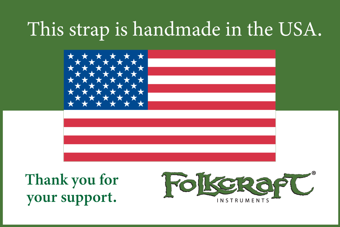 Folkcraft Quick-Release 2" Wide Dulcimer/Ukulele Strap, Blue, photo 3