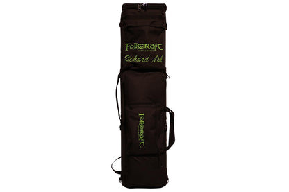 Tin Whistle/Native American Flute Carrying Case, Embroidered With "Folkcraft® Instruments" Logo, Black-Folkcraft Instruments Dulcimer Case Bag
