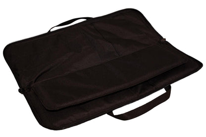 Tin Whistle/Native American Flute Carrying Case, Embroidered With "Folkcraft® Instruments" Logo, Black-Folkcraft Instruments Dulcimer Case Bag