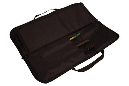 Tin Whistle/Native American Flute Carrying Case, Embroidered With "Folkcraft® Instruments" Logo, Black-Folkcraft Instruments Dulcimer Case Bag