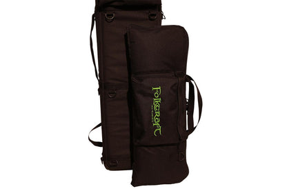 Tin Whistle/Native American Flute Carrying Case, Embroidered With "Folkcraft® Instruments" Logo, Black-Folkcraft Instruments Dulcimer Case Bag