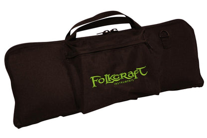 Tin Whistle/Native American Flute Carrying Case, Embroidered With "Folkcraft® Instruments" Logo, Black-Folkcraft Instruments Dulcimer Case Bag